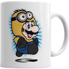 Baskı Dükkanı Süper Minion Mario Kupa Bardak Porselen