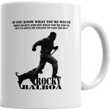 Baskı Dükkanı Rocky Balboa Kupa Bardak Porselen