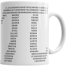 Baskı Dükkanı Pi Sayısı Matematik Özel Tasarım Kupa Bardak Porselen