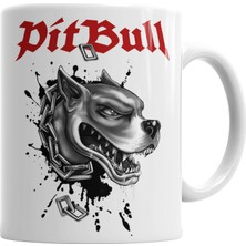 Baskı Dükkanı Pitbull Köpekleri Sevenlerin Pitbull Aşkı Kupa Bardak Porselen