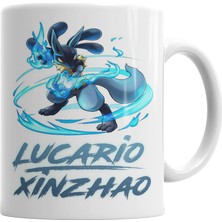 Baskı Dükkanı Pokemon Go Pikachu Lucario Kupa Bardak Porselen