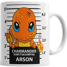 Baskı Dükkanı Charmander Bad Boy Pokemon Kupa Bardak Porselen