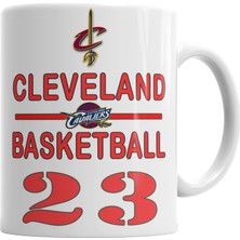 Baskı Dükkanı Cleveland Basketbol Kupa Bardak Porselen
