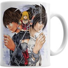 Baskı Dükkanı Death Note Anime L Yagami Light Apple Ryuk Kupa Bardak