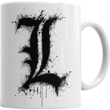 Baskı Dükkanı Death Note L Kupa Bardak Porselen