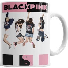 Baskı Dükkanı Black Pink Kupa Bardak Porselen