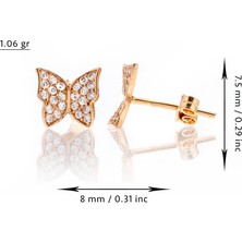 Milet Kuyumculuk Mini Kelebek Küpe