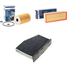 Bosch Filtre Bakım Seti Volkswagen Golf Jetta 1.6 TDI 2009-2012 Dizel Hava + Yağ + Polen Sardes