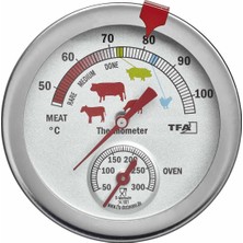 TFA Dostmann Paslanmaz Çelik Gıda Et BBQ ve Fırın Termometresi 2'si 1 Arada
