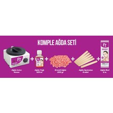 FT Ağda Makinesi + Pudralı Granül Boncuk Ağda + Ağda Yağı + Ağda Bezi 2 M + Spatula 6 Adet