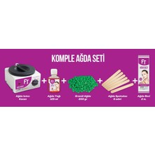 FT Ağda Makinesi + Azulen Granül Boncuk Ağda + Ağda Yağı + Ağda Bezi 2 M + Spatula 6 Adet