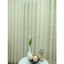 Esse Home Ekru Tergal Düz Tül Perde 100 x 250 Sık Pile 1/3