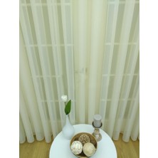 Esse Home Ekru Tergal Düz Tül Perde 100 x 250 Sık Pile 1/3