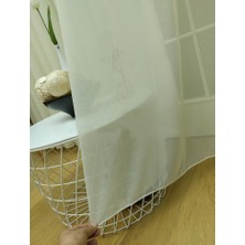 Esse Home Ekru Tergal Düz Tül Perde 100 x 250 Sık Pile 1/3