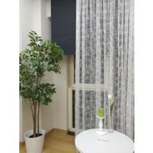 Esse Home Spor Desen Dantel Tül Perde 100 x 260 Seyrek Pile 1/2