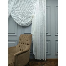 Esse Home Spor Desen Dantel Tül Ve Kruvaze Perde 600 x 250 Kravuze 1/4