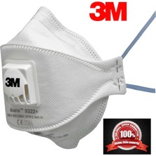 3M 9322 Aura Ffp2  Ventilli Solunum Koruyucu Maske- 1- Adet