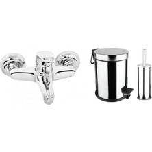Arçe Süper Banyo Aksesuar Seti Banyo Bataryası Çöp Kovası Seti