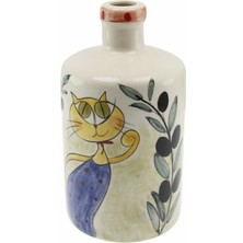 Otantik Çini Zeytin Dalı Model Mutfak Tipi Yağ Şişesi 900Ml