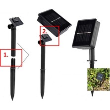 Schulzz 6M İpli Solar Güneş Enerjili Bahçe Işığı 30 Led Ampullü