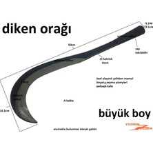 Yıldırım Diken Orak Ot Büyük Duble Boy Çelik Diken Kesme Orağı Bıçağı Orak Tırpan Budama Kök Sökme