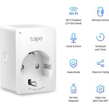 TP-LINK Tapo P100 (4-Pack), Akıllı Mini Wi-Fi Soketi, Amazon Alexa ve Google Home ile Çalışır, Uzaktan Kontrol, Cihaz Paylaşımı, Hub Gerekmez