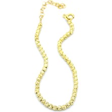 Akyüz Gümüş Dorika Modeli Altın Yaldızlı Gümüş Bileklik