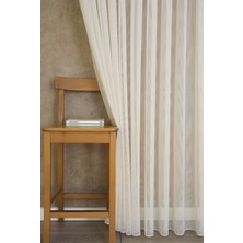 Massarelli Pamuk Dokulu Tül Krem 1-3 Sık Pile 100 x 260 cm