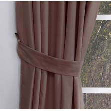 Massarelli Fon Perde Kahverengi 1-2 Seyrek Pile 60 x 260 cm
