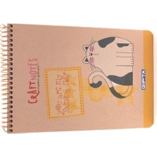 Gıpta 1786 Craft Notes Kedili A5 Kareli 100 Yaprak Defter