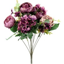 Nettenevime Yapay Çiçek Incili Şakayık Erengül Büyük Boy Mor