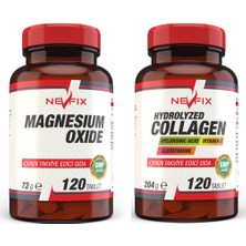 Nevfix Magnezyum 250 mg 120 Tablet Collagen 1000 mg 120 Tablet