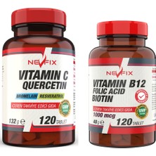 Nevfix B12 Folic Acid & Biotin 120 Tablet Vitamin C 1000 mg 120 Tablet