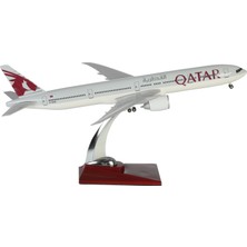 TK Collection Qatar Airways Boyama İniş Takımlı B777 1:200 Ölçek Maket Uçak 37 cm