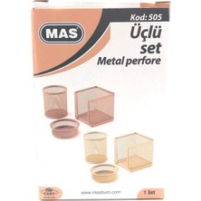 Mas 505 Metal Perfore Gold 3'lü