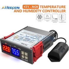 Stc STC-3028 Dijital Sıcaklık Nem Ölçer 110-220V 10A Termostat Çift Ekran Termometre