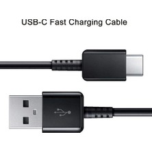 Capın Samsung Type-C Hızlı Şarj Aleti Seti Siyah Type-C Hızlı Şarj Kablosu 1 mt + 5W Güç Adaptörü S8 S8 PLUS S9 S9 PLUS NOTE 8 9 A20 A30 A50 A70 M20