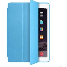 Fibaks Apple iPad Air 1 (2013/2014) 9.7" Kılıf + Ekran Koruyucu + Kalem Smart Cover Katlanabilir Standlı Akıllı Kapak Mavi