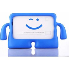 Fibaks Apple iPad 2 9.7" Kılıf Yumuşak Dokulu Standlı Silikon Kids Mavi