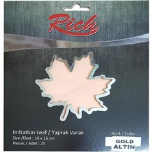 Rich Yaprak Varak 16 x 16 cm 25'li Altın