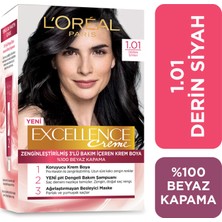 L'Oréal Paris Excellence Creme Saç Boyası 1.01 Derin Siyah