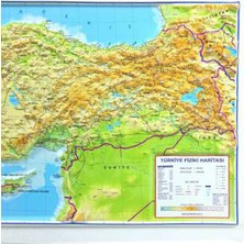 Hiçdurmaal Kabartmalı Plastik Türkiye Fiziki Haritası 29 x 44 cm