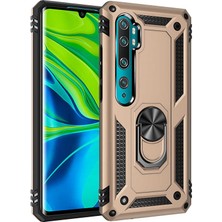 Fibaks Xiaomi Mi Note 10 Kılıf Military Armor Yüzüklü Standlı Zırh Tank Darbe Emici Vega Kapak