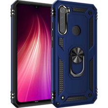 Fibaks Xiaomi Redmi Note 8 Kılıf Military Armor Yüzüklü Standlı Zırh Tank Darbe Emici Vega Kapak