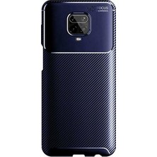 Fibaks Xiaomi Redmi Note 9 Pro Kılıf Rugged Armor Darbe Emici Uzun Ömürlü Dayanıklı Parmak İzi Yapmaz Karbon Tasarım Negro Silikon Kapak