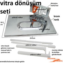 Vitra Gömme Rezervuar Dönüşüm Seti Buton ve Mafsal Takım