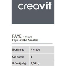 Creavit FY1500 Faye Lavabo Armatürü Teknik