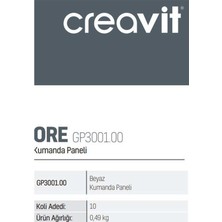 Creavit GP3001.00 Beyaz Kumanda Paneli