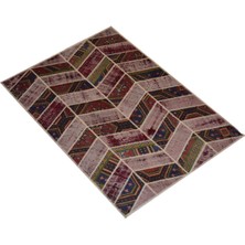 Madalyon Antik Patchwork Yün Yolluk