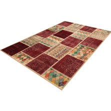 Madalyon El Dokuma Patchwork Halı - Yün